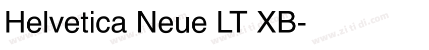 Helvetica Neue LT XB字体转换